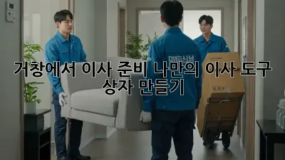 거창에서 이사 준비, 나만의 이사 도구 상자 만들기!
